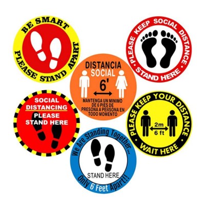 Amazon Hotselling Social Distance Floor Stickers Leading Factory